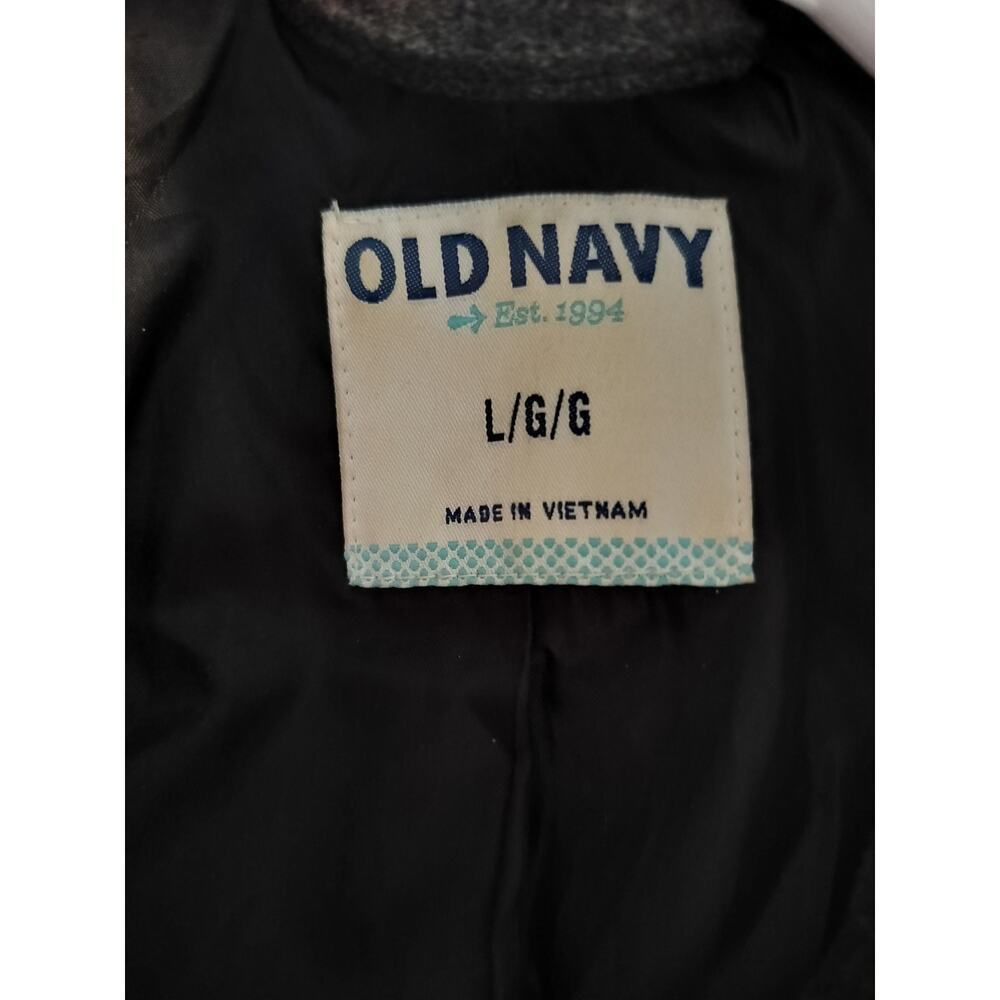 3523) Old Navy Women Charcoal Gray Cropped Peacoat Jacket Size Large - Picture 8 of 10
